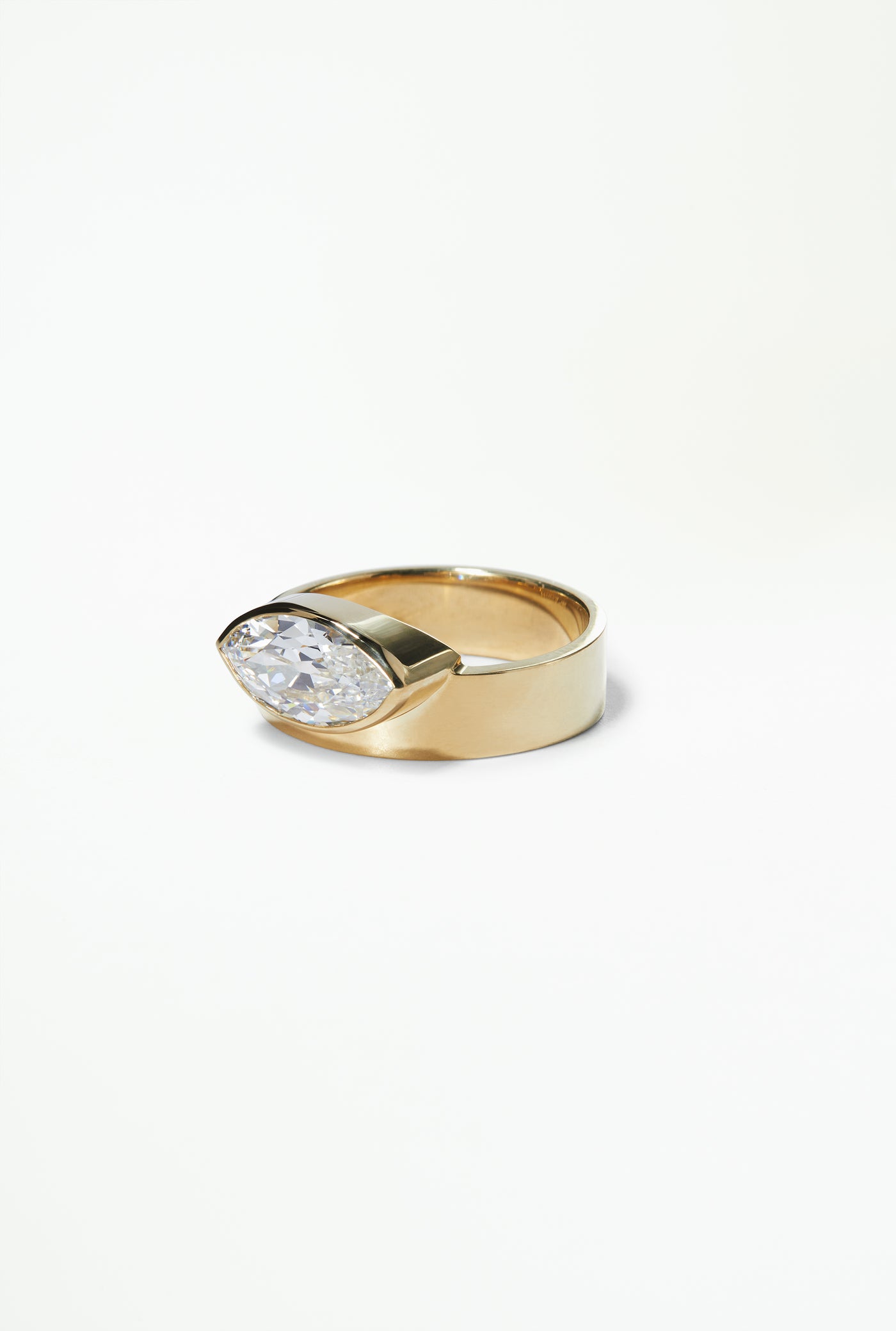 One of a Kind Marquise Diamond Monolith Ring