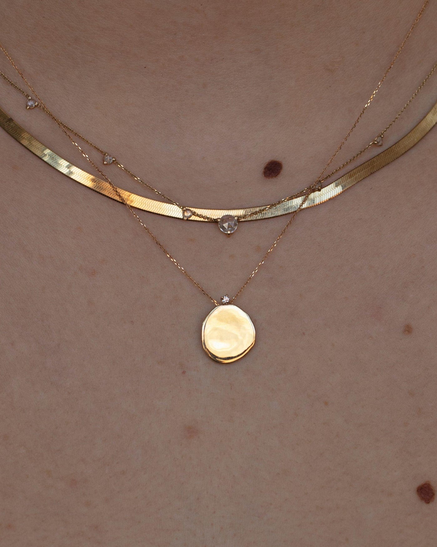 Linear Chain Rose Cut Diamond Necklace - WWAKE