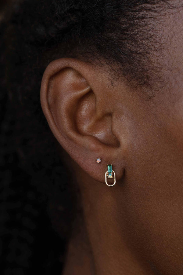 Diamond Mist Earring - Flat Back - Single