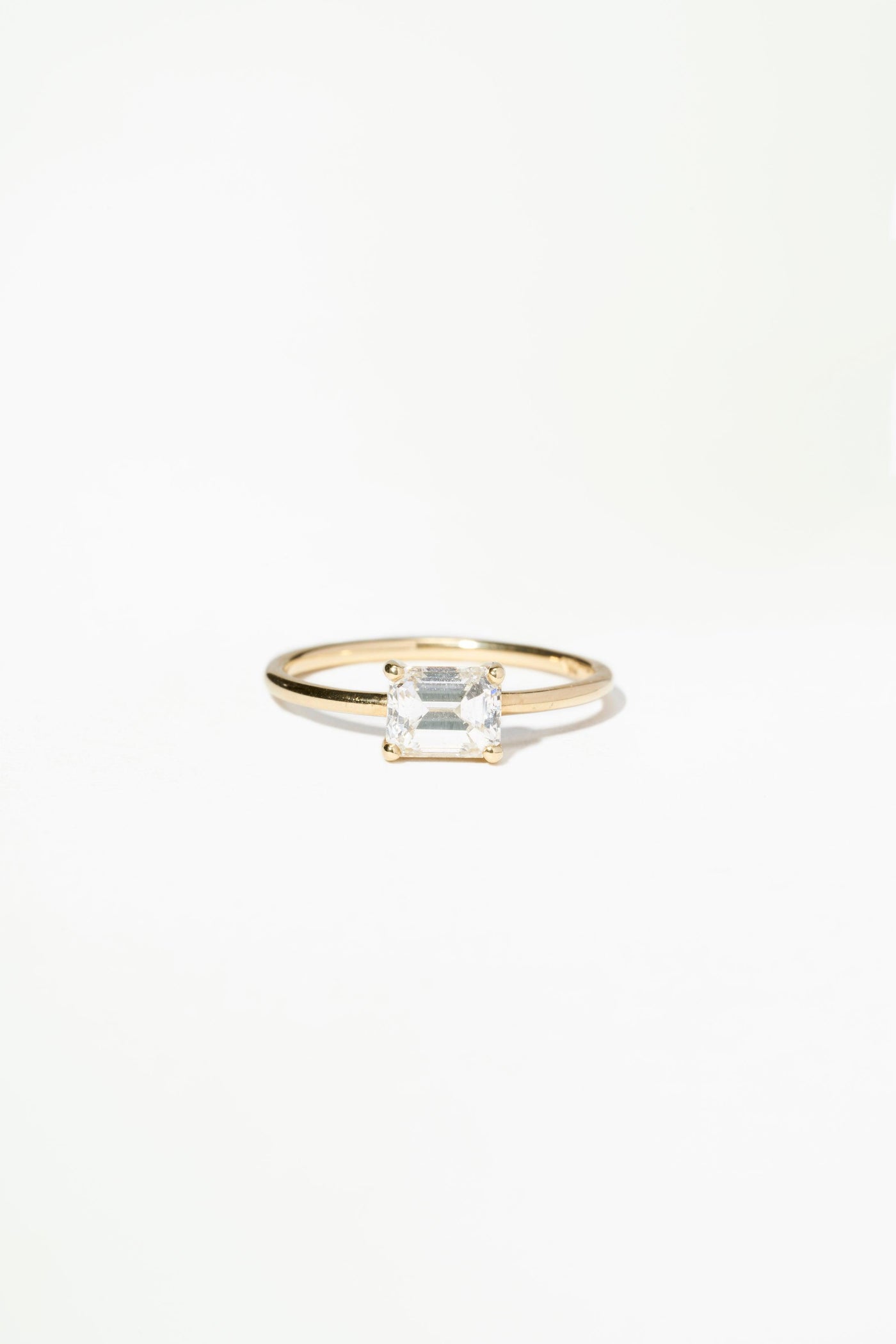 Large Emerald Cut Solitaire Ring - WWAKE