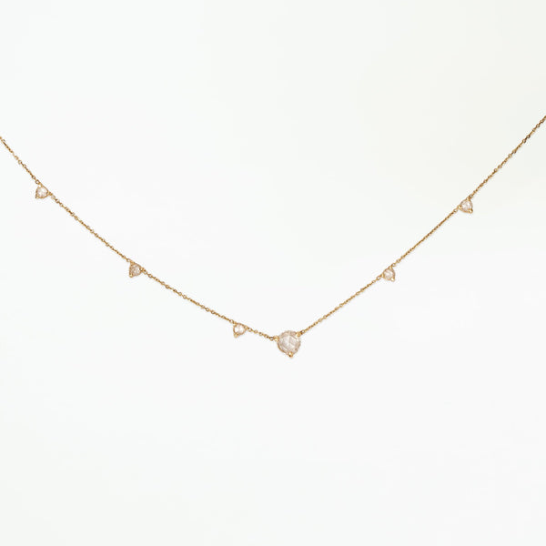 Linear Chain Rose Cut Diamond Necklace - WWAKE