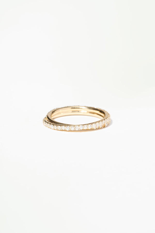 Small Eternity Pave Current Ring - WWAKE