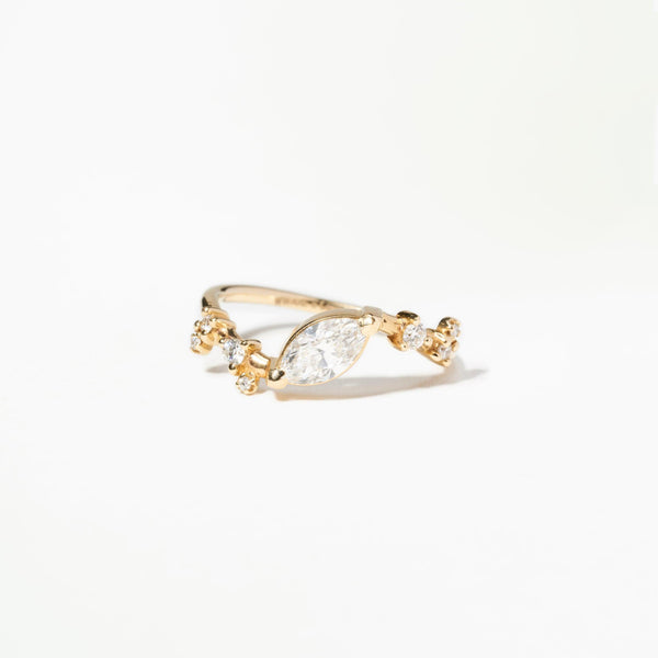 Small Marquise Crossover Ring - WWAKE