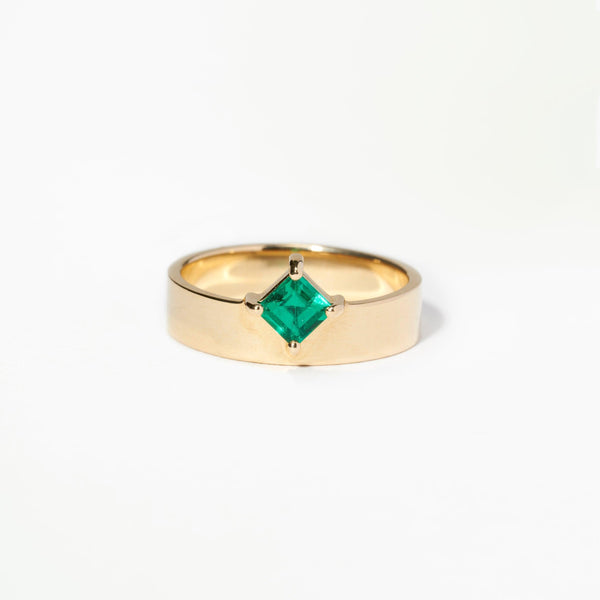 One of a Kind Emerald Monolith Ring - WWAKE