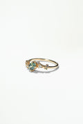 Oval Gradient Sapphire and Tourmaline Organic Crossover Ring
