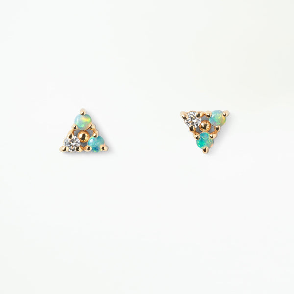 Tri-Opal & Diamond Earring - WWAKE