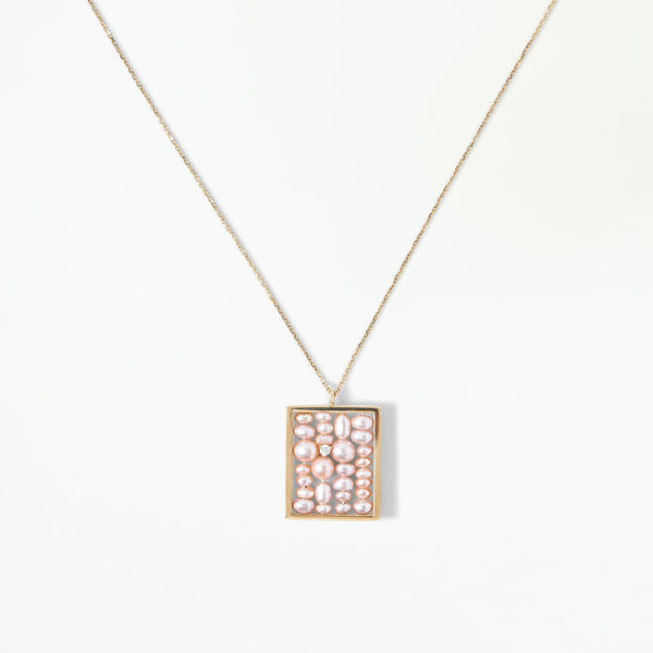 Blush Pearl Small Weaving Necklace - WWAKE