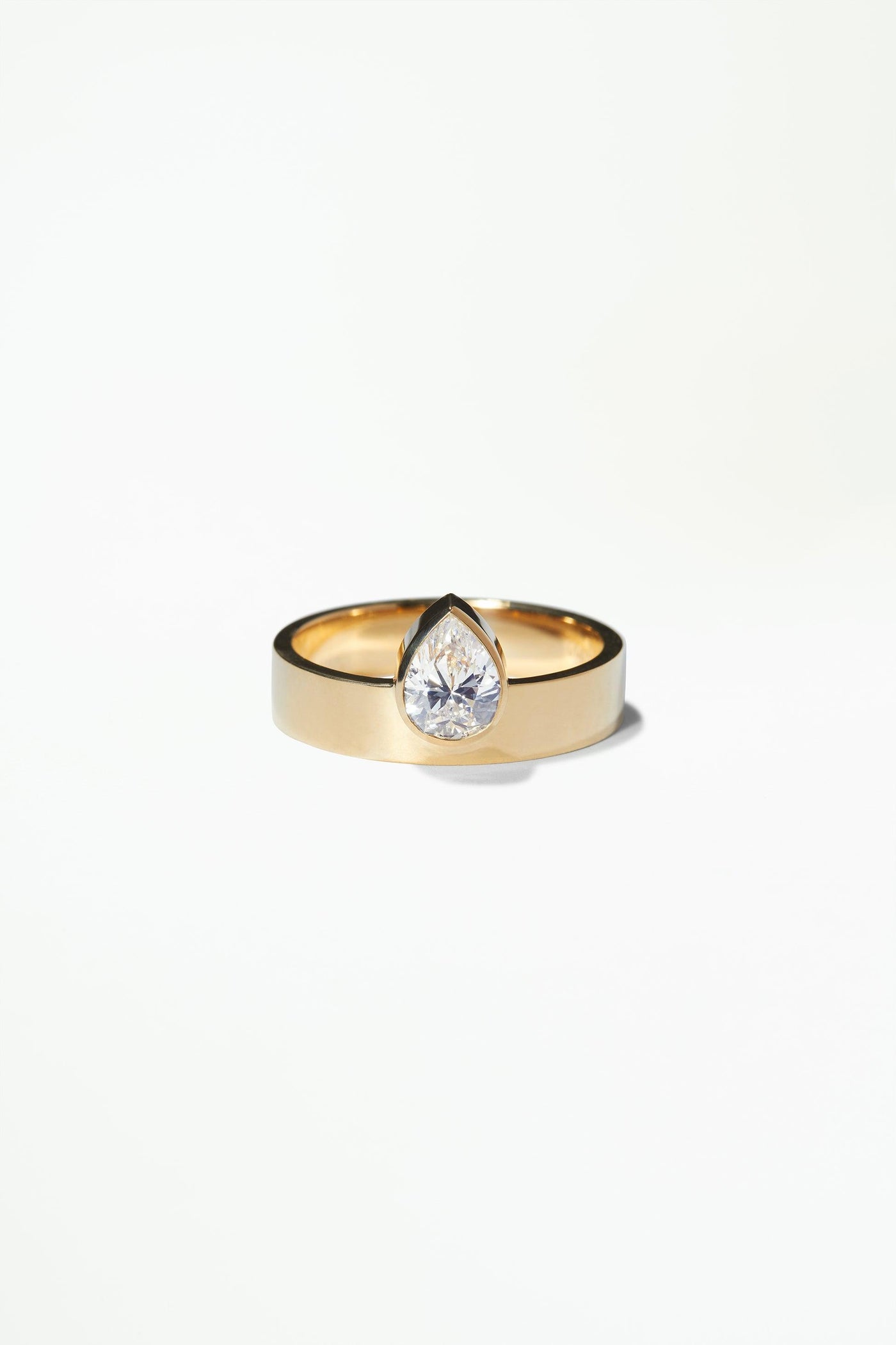 One of a Kind Pear Diamond Monolith Ring - WWAKE